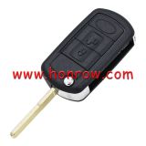 For Landrover 3 button  flip remote key blank with HU101 blade with logo