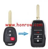 For Toy 2+1 button Modified Flip Car Key Shell with TOY43 blade