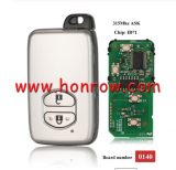  For Toy 2 button Smart Card 314.3MHz  ID71 chip FSK  0140 Board CHIP: ID71-WD02 for Camry 