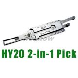 Original Lishi korean for Hyudai HY20 lock pick and decoder together  2 in 1 combination tool with best quality