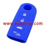 For Mazda 4 button Silicone case Blue color(MOQ:50pcs)