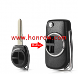 For Suzuki 2 button modified remote key with HU133 Blade
