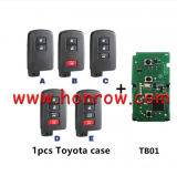 For Toyota KEYDIY TB01 Remote Smart key for Toyota LAND CRUISER/CROWN ROYAL/CROWN KLUGER/TUNDRA with 8A chip Support Board 0020 please choose the key case style