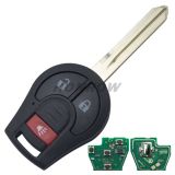 For Nis 2+1 button remote key copy with 433mhz ID46 chip