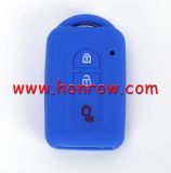 For Nissan 3 button silicon case blue