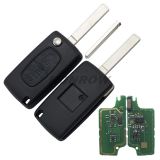 For Cit 2 button flip remote key with VA2 307 blade 433Mhz ID46 PCF7961 Chip FSK Model