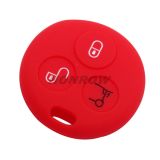 For Benz Smart 3 button silicon case (Red color)（MOQ: 50pcs)