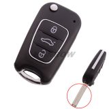 For Hyu 3button flip remote key blank with Toy40 Blade
