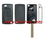 For Fiat 3 buton flip remote key blank with battery place HU83 blade