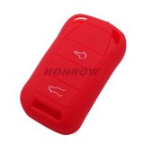 For Porsche 2 button silicon case red color (MOQ: 50PCS)