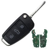 For Audi A6,A6L,Q7 3 buttton remote key with 8E chip 433.92MHZ  4FO837220M Non handsfree system 2004-2009