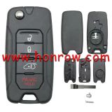 For Chrysler Jeep 3+1 button flip remote key blank  