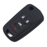 For Chevrolet 3+1 button silicon case (Black color) (MOQ:5pcs)