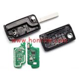 For Peu 2 button flip remote key with VA2 307 blade 433Mhz ID46 PCF7961 Chip FSK Model
