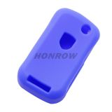 For Porsche 2 button silicon case blue color (MOQ:50PCS)