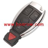 For Benz BGA 3+1 button smart key Blank with 2 battery holder