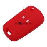 For Chevrolet 2+1 button silicon case (Red color) (MOQ:50pcs)