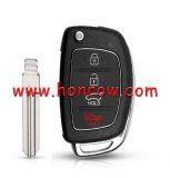 For Hyundai 3+1 button remote key blank with left blade