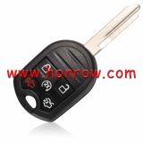 For Ford 5 button remote key with 433.92MHz  FSK without 4D63 CHIP P/N: BB5T-15K601-BA OEM:164-R7999