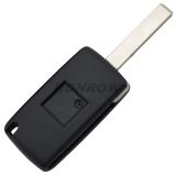 For Peu 3 button flip remote key with HU83 407 blade ( With trunk button) 433Mhz ID46 PCF7961 Chip ASK Model