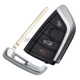 For BM X5 4 button keyless remote key blank with Key Bade