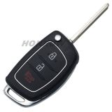 For Hyu 2+1 button flip remote key blank with Toy40 Blade