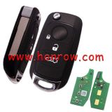 For Original Fiat Egea 500X tipo 3 button Flip remote key Megamos  AES 48 chip 433mhz SIP22 blade