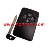 For To 4 button remote key blank , the blade with two side groove (black) 