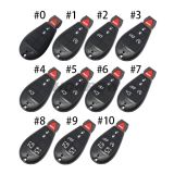 For Chry 11pcs key blank with emergency blade