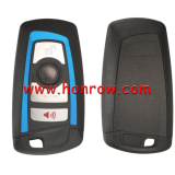 For BMW 4 button  remote key blank with panic button blue color