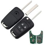 For Chevrolet keyless 4+1 button remote key with 315mhz PCF7952 Chip