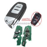 For Audi modified Keyless MQB 3B flip remote key with ID48 chip-434mhz ASK model