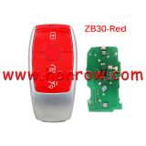 KEYDIY Remote key 4 button KD-ZB30 RED smart key for KD900 URG200 KDX2 KD MAX