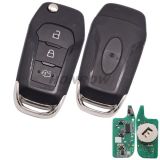 For  Fo 3 button remote key with Hitag Pro chip-434mhz with HU101 blade