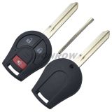 For Nis 2+1 button remote key blank