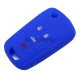 For Chevrolet 3+1 button silicon case (Blue color) (MOQ:50pcs)