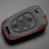 For Kia 3 button key cowhide leather case