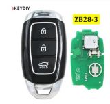 KEYDIY Remote key 3 button ZB28- 3 button smart key for KD900 URG200 KDX2 KD MAX