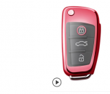 For Audi TPU protective key case  red color  MOQ:5pcs