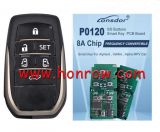For Toyota Lonsdor 8A P0120 6 button smart key ,support frequency :314.35/315.1Mhz,312.5/314Mhz,433.58/434.42Mhz