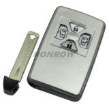 For To 4 button remote key blank with key blade