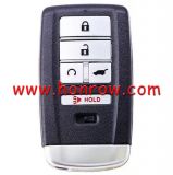 For ac 4+1 button remote Key blank