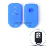 For Honda 4 button silicon case blue color