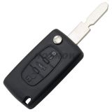 For Cit 406 button 3 button flip remote key blank with trunk button ( NE78 Blade - Trunk - No battery place )